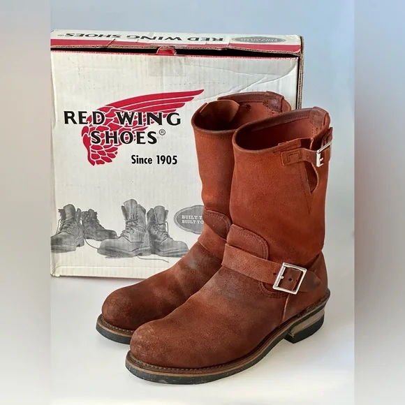 Super Rare Red Wing 8812 Copper Abilene Roughout Engineer Boots - Picture 7 of 10